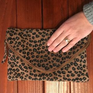 J. Crew Clutch // Leopard Print